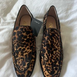 Brand new never worn leopard loafers